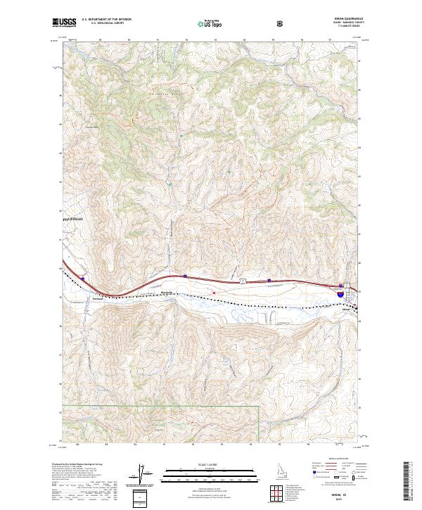 Inkom, ID — USGS 7.5-minute topo (2023)