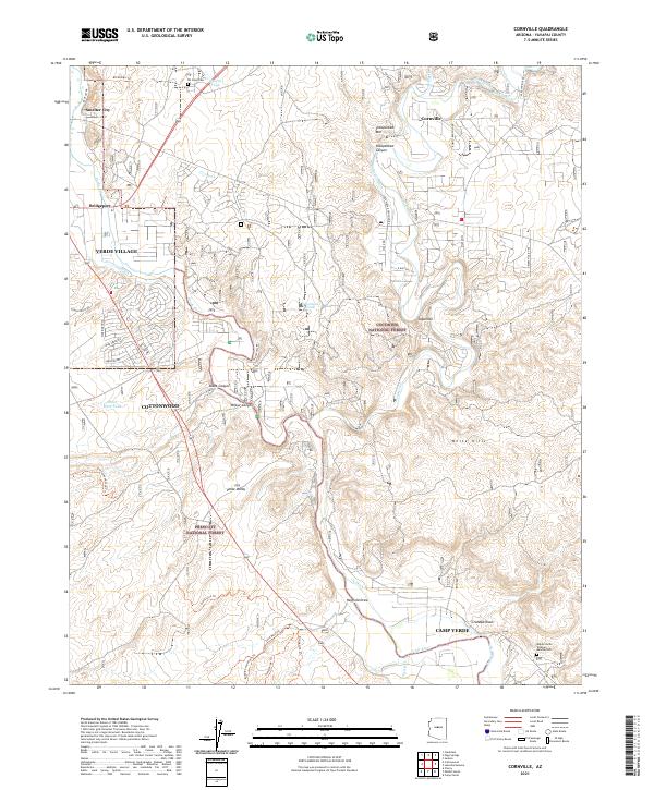 Cornville, AZ — USGS 7.5-minute topo (2021)