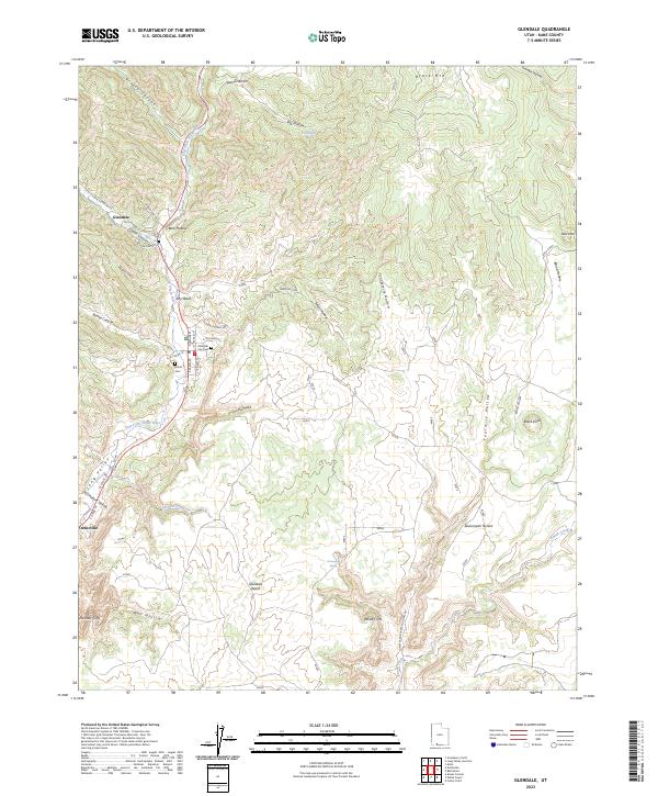 Glendale, UT — USGS 7.5-minute topo (2023)