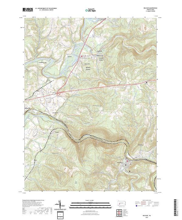 Bolivar, PA — USGS 7.5-minute topo (2023)