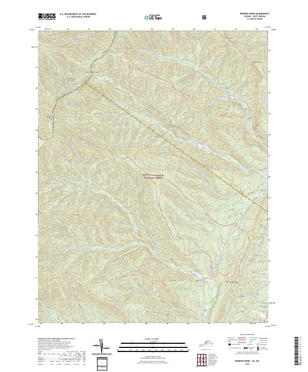 Reddish Knob, VA-WV — USGS 7.5-minute topo (2022)