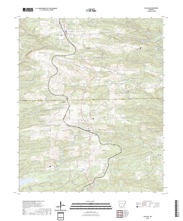 Gillham, AR — USGS 7.5-minute topo (2024)