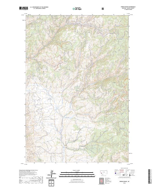 French Basin, MT — USGS 7.5-minute topo (2024)