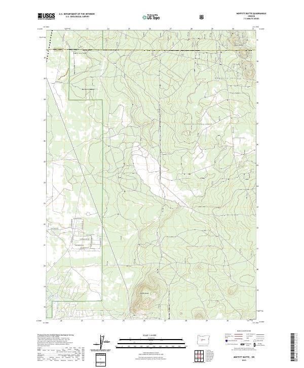 Moffitt Butte, OR — USGS 7.5-minute topo (2023)