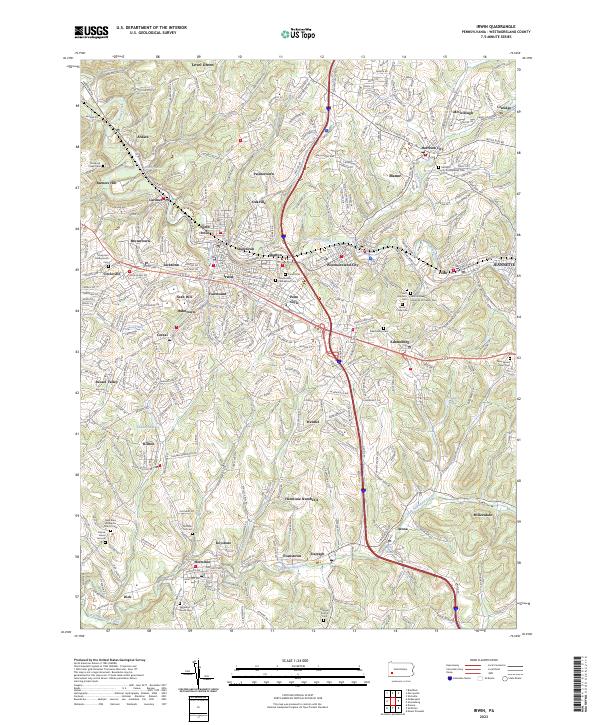 Irwin, PA — USGS 7.5-minute topo (2023)
