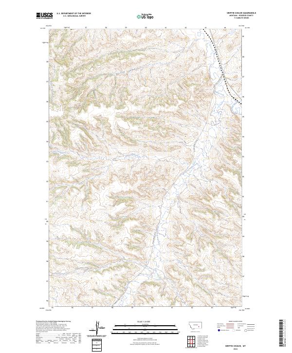 Griffin Coulee, MT — USGS 7.5-minute topo (2024)