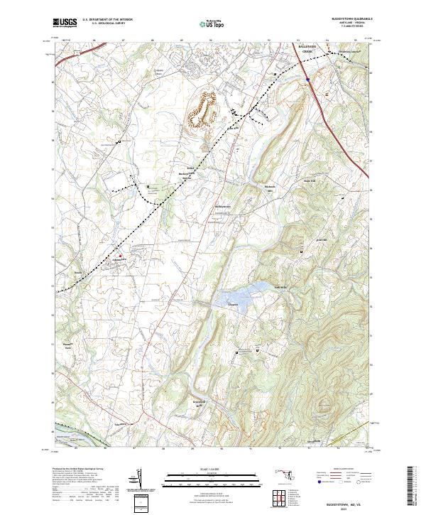 Buckeystown, MD-VA — USGS 7.5-minute topo (2023)