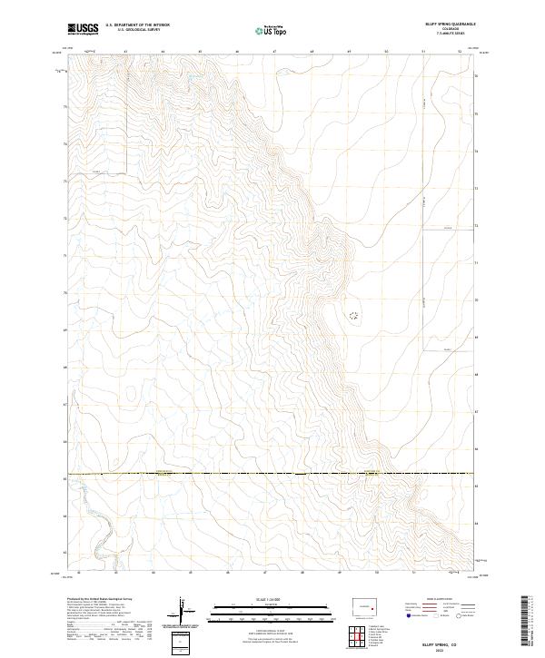Bluff Spring, CO — USGS 7.5-minute topo (2022)