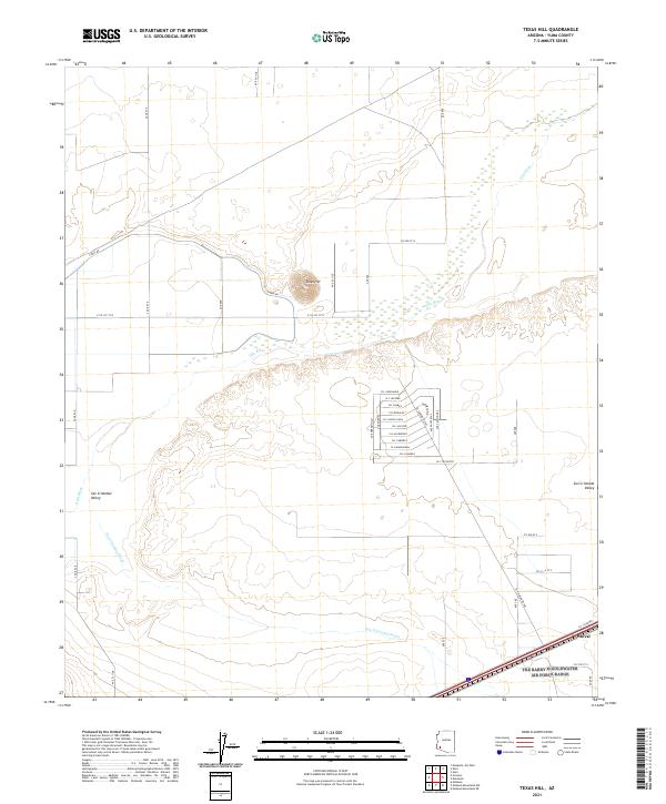 Texas Hill, AZ — USGS 7.5-minute topo (2021)