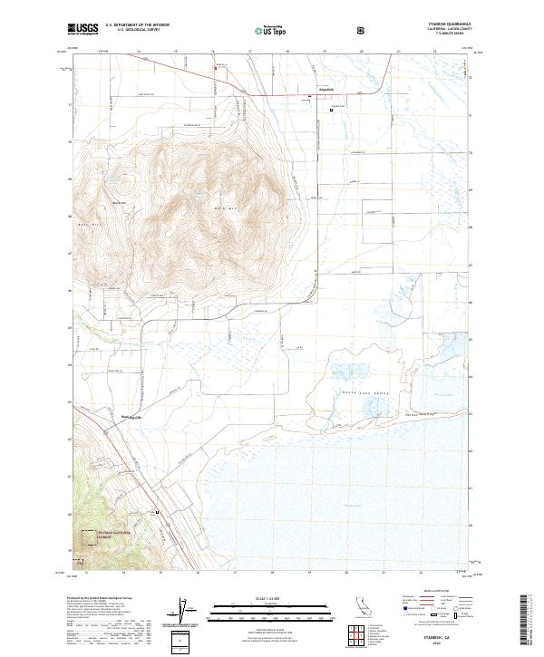 Standish, CA — USGS 7.5-minute topo (2022)