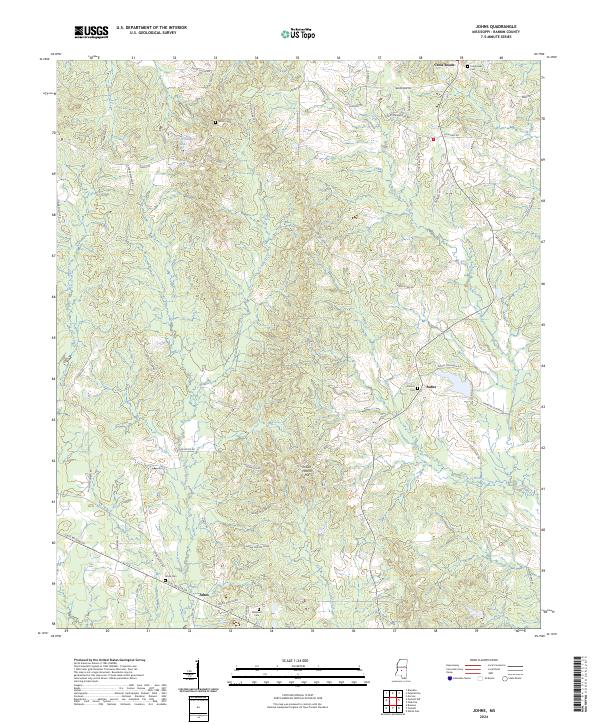 Johns, MS — USGS 7.5-minute topo (2024)