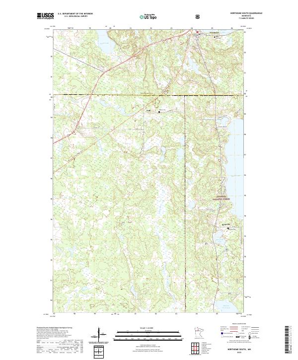 Northome South, MN — USGS 7.5-minute topo (2022)