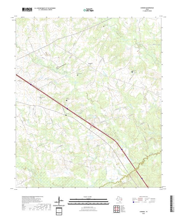 Connor, TX — USGS 7.5-minute topo (2022)