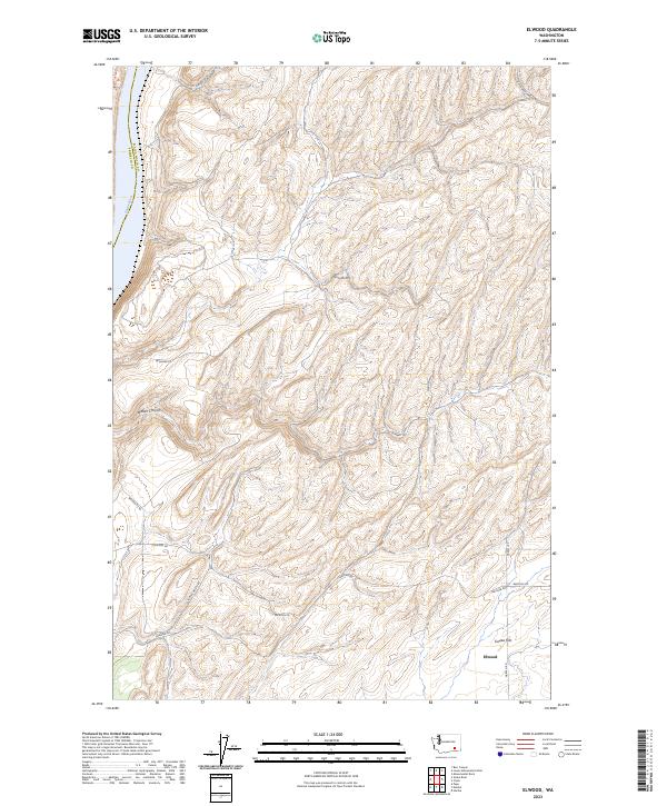 Elwood, WA — USGS 7.5-minute topo (2023)