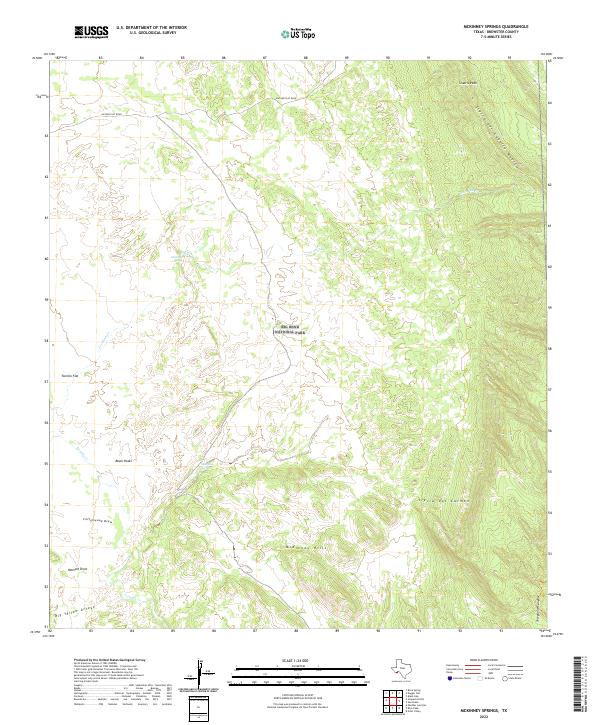 McKinney Springs, TX — USGS 7.5-minute topo (2022)