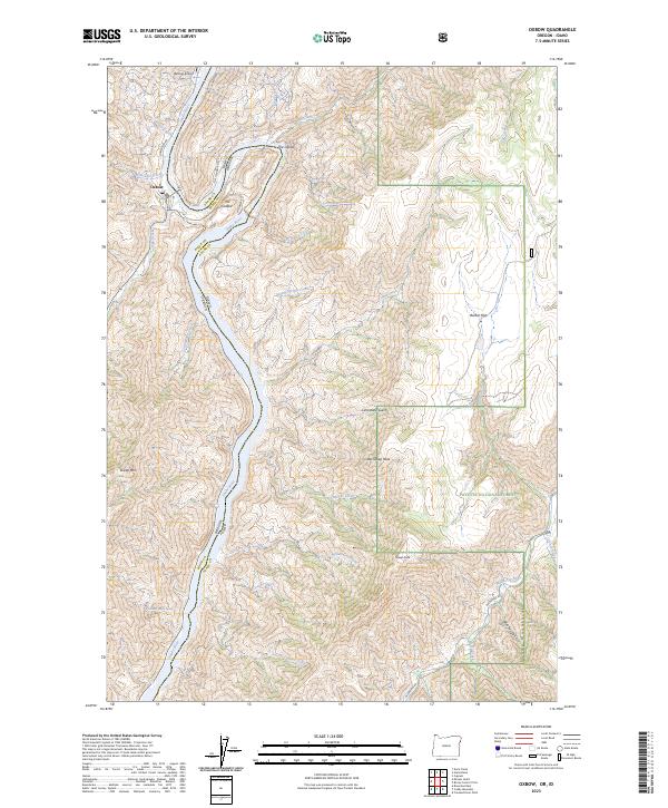 Oxbow, OR-ID — USGS 7.5-minute topo (2023)