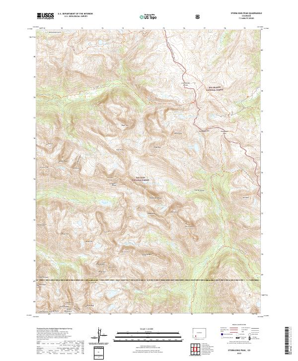 Storm King Peak, CO — USGS 7.5-minute topo (2022)