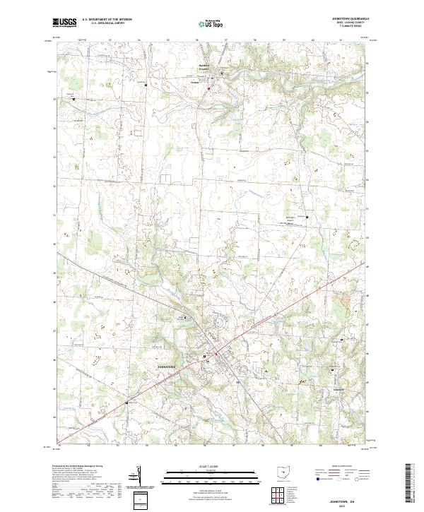 Johnstown, OH — USGS 7.5-minute topo (2023)