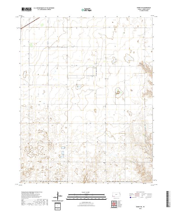Kismet NE, KS — USGS 7.5-minute topo (2022)