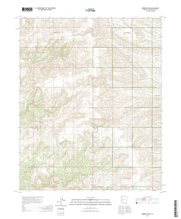 Hibernia Peak, AZ — USGS 7.5-minute topo (2026)