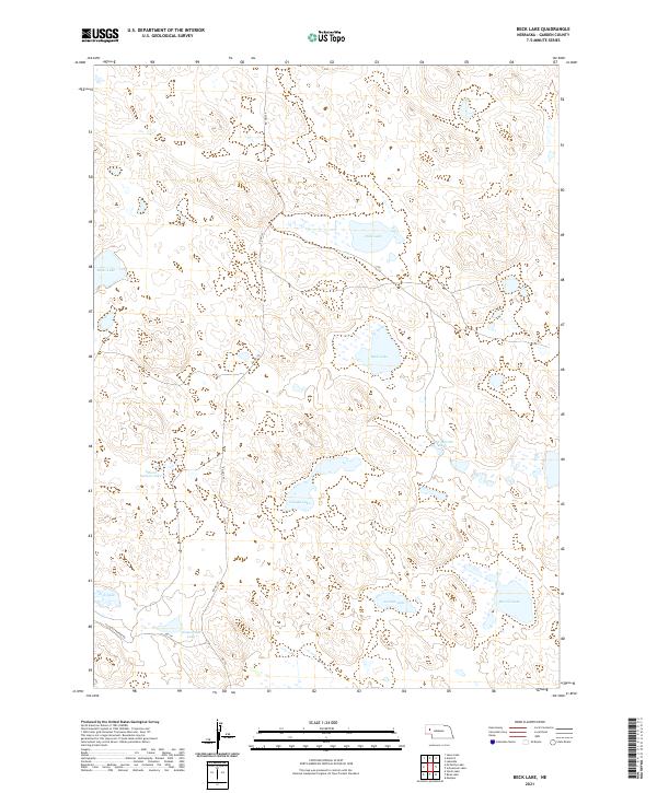 Beck Lake, NE — USGS 7.5-minute topo (2021)