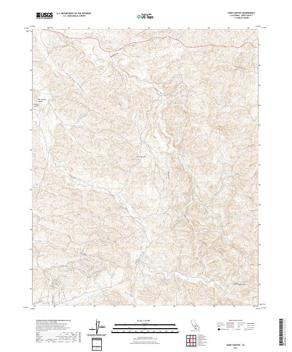 Sand Canyon, CA — USGS 7.5-minute topo (2021)