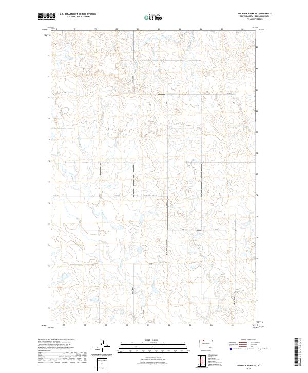 Thunder Hawk SE, SD — USGS 7.5-minute topo (2021)