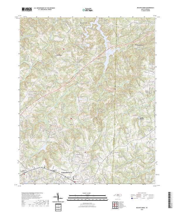 Belews Creek, NC — USGS 7.5-minute topo (2022)