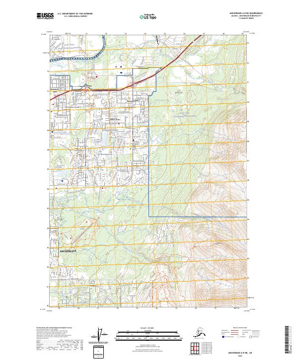Anchorage A-8 NE, AK — USGS 7.5-minute topo (2023)