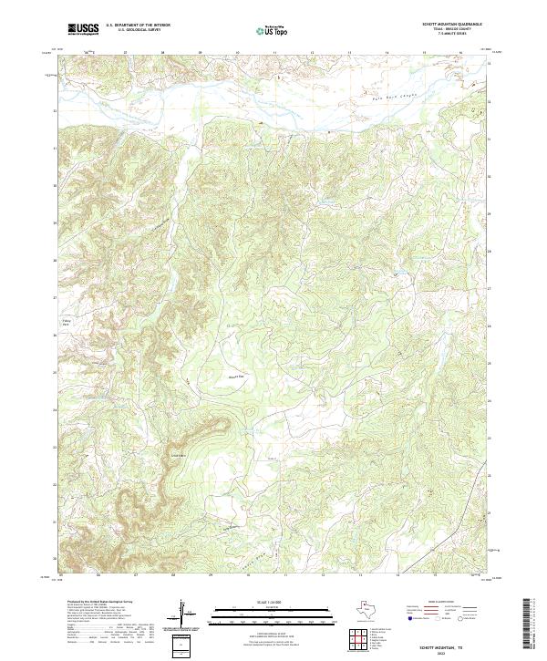 Schott Mountain, TX — USGS 7.5-minute topo (2022)