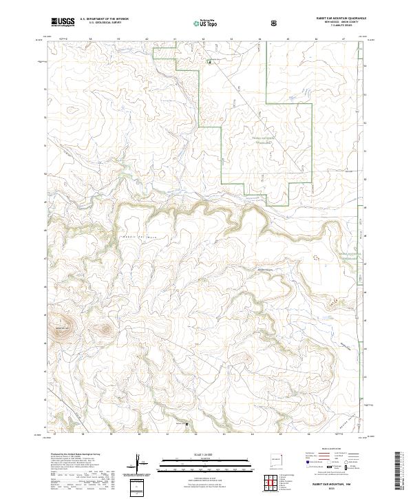 Rabbit Ear Mountain, NM — USGS 7.5-minute topo (2023)
