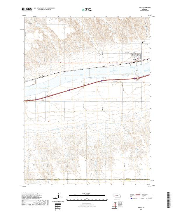 Brule, NE — USGS 7.5-minute topo (2021)