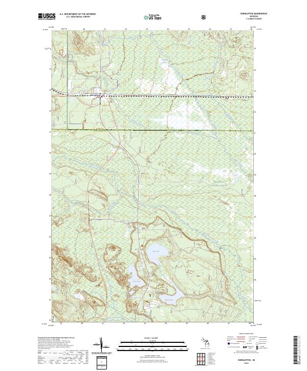 Shingleton, MI — USGS 7.5-minute topo (2023)