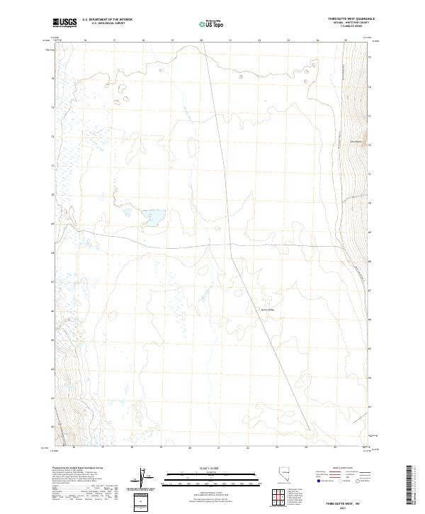 Third Butte West, NV — USGS 7.5-minute topo (2021)