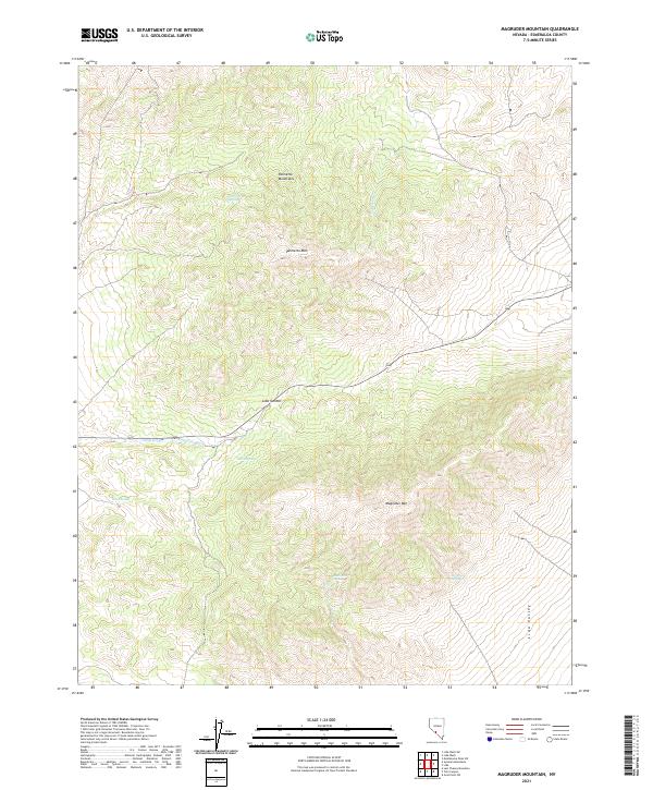Magruder Mountain, NV — USGS 7.5-minute topo (2021)