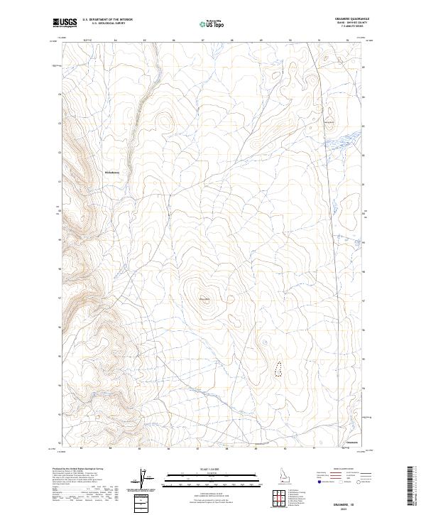 Grasmere, ID — USGS 7.5-minute topo (2023)