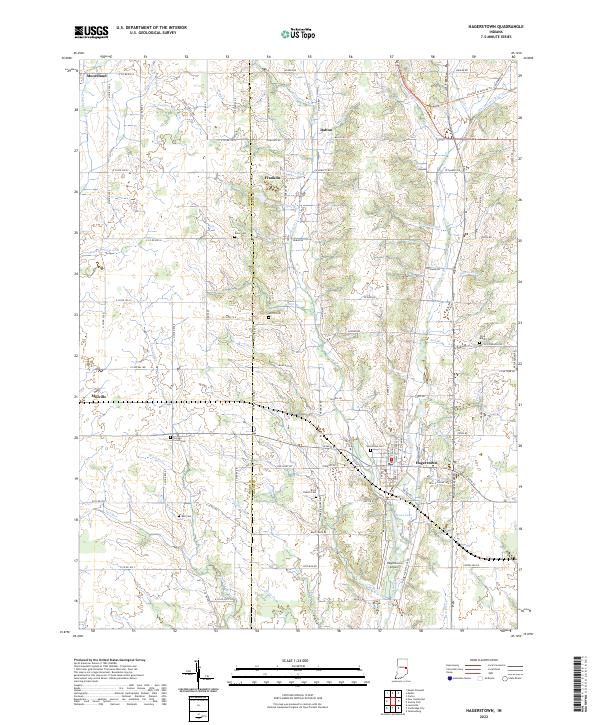 Hagerstown, IN — USGS 7.5-minute topo (2022)