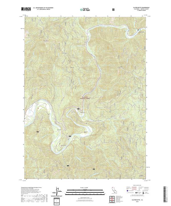 Slater Butte, CA — USGS 7.5-minute topo (2022)