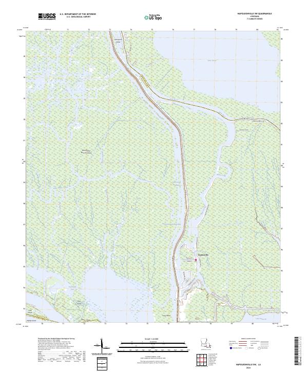 Napoleonville SW, LA — USGS 7.5-minute topo (2024)