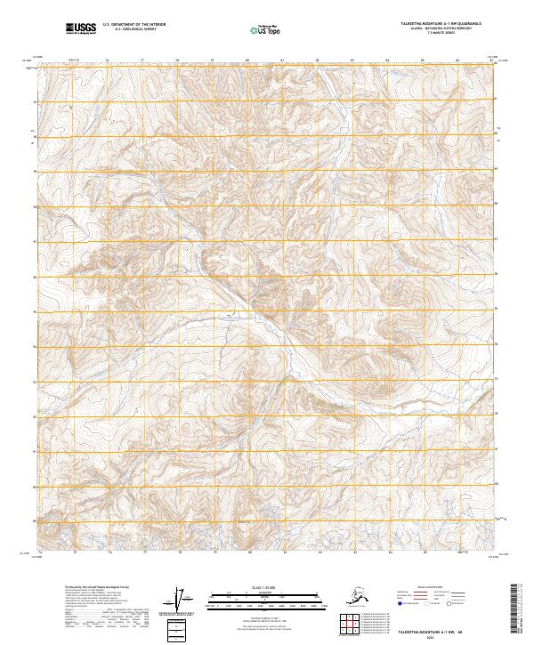 Talkeetna Mountains A-1 NW, AK — USGS 7.5-minute topo (2023)