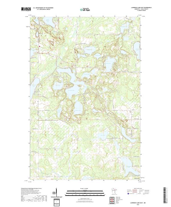 Lawrence Lake East, MN — USGS 7.5-minute topo (2022)
