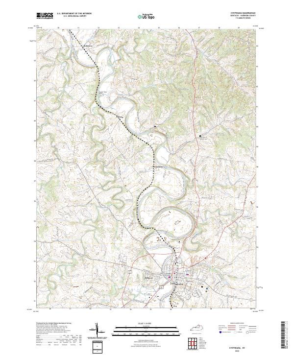 Cynthiana, KY — USGS 7.5-minute topo (2022)