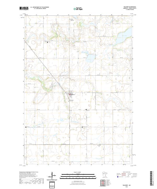 Waldorf, MN — USGS 7.5-minute topo (2022)
