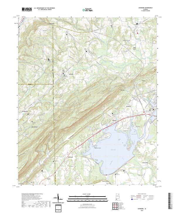 Leesburg, AL — USGS 7.5-minute topo (2024)