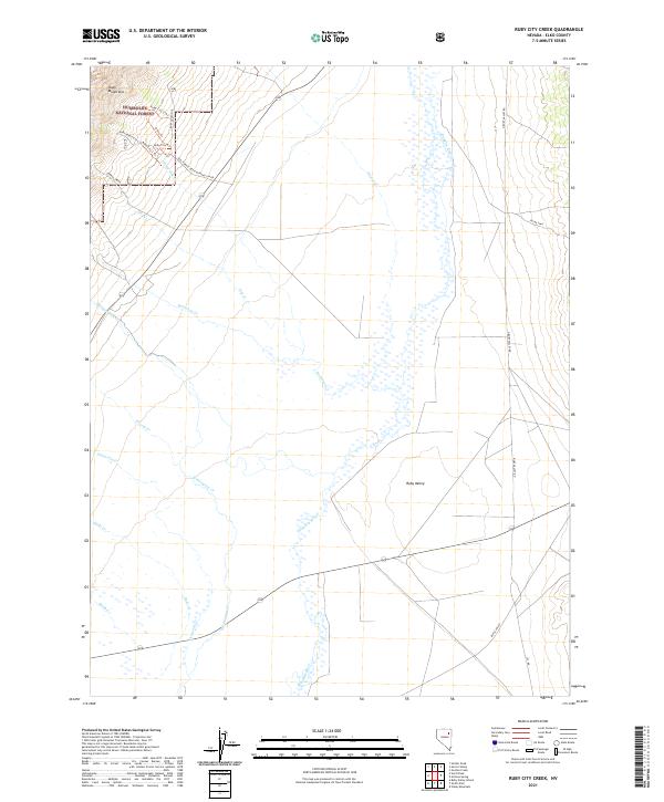 Ruby City Creek, NV — USGS 7.5-minute topo (2021)