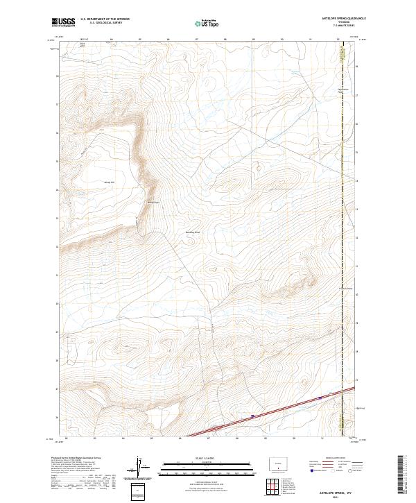 Antelope Spring, WY — USGS 7.5-minute topo (2021)