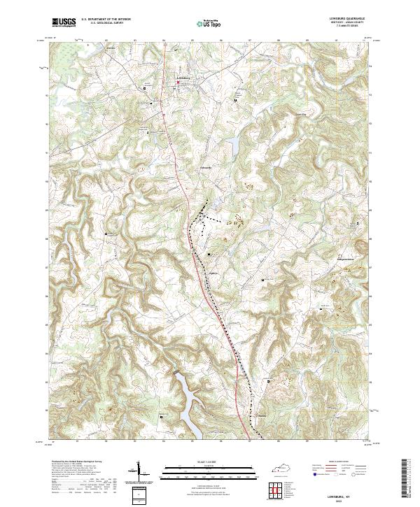 Lewisburg, KY — USGS 7.5-minute topo (2022)
