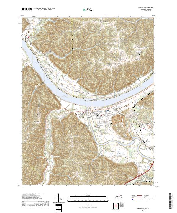 Carrollton, KY-IN — USGS 7.5-minute topo (2022)