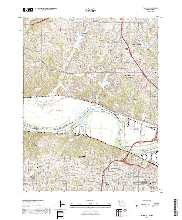 Parkville, MO-KS — USGS 7.5-minute topo (2021)
