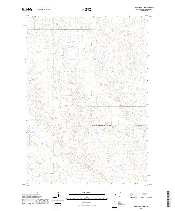 Grindstone Butte, SD — USGS 7.5-minute topo (2021)